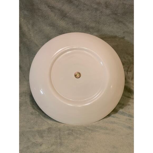 Vintage Crooksville USA Rose Design Porcelain 9 1/4" Serving Plate (1950s) - Picture 4 of 7